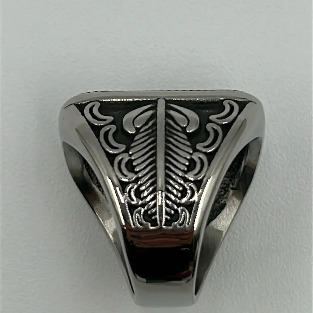 Black Handmade Natural Stone Men's Ring Size 11.5 NWT